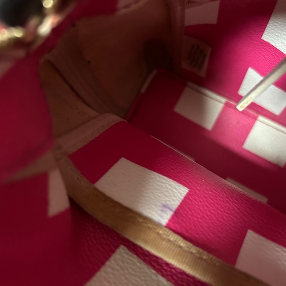 Kate Spade Hot Pink Checkered Crossbody RARE - Picture 5 of 8